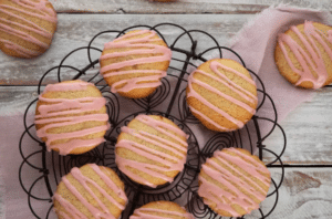 MicroDried dried ingredients sugar cookie with raspberry drizzle recipe